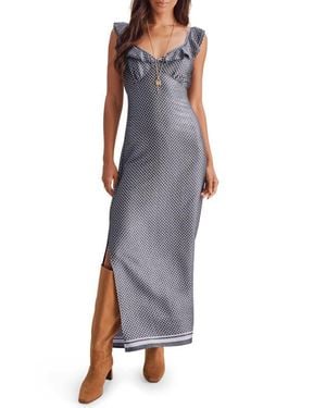Splendid Baylee Ruffle Empire Waist Maxi Dress - Purple