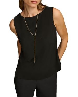 Donna Karan Sleeveless Shell - Black