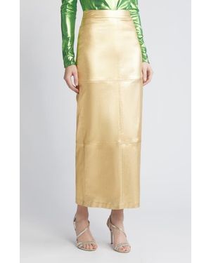 NIKKI LUND Iggy Metallic Maxi Skirt