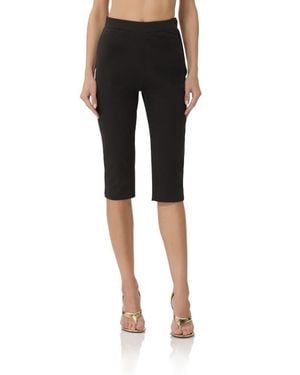 AFRM Calla Faux Leather Capri Pants - Black