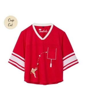 Tombolo 'Doink! Relaxed Crop Cut - Red
