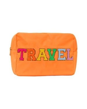 Malibu Sugar Nylon Pouch W/ Travel Patch - Orange