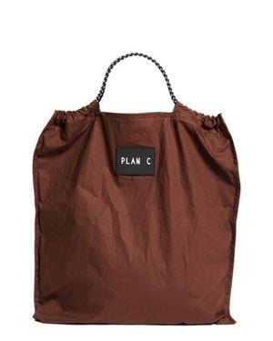 Plan C Cotton Shopper Tote - Brown