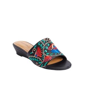 Comfortview The Capri Slip On Mule - Blue