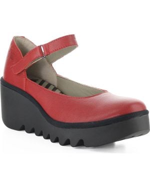 Fly London Bawo Platform Wedge Pump - Red