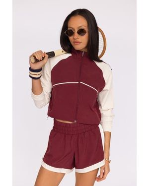 Fore-té Club Attire Nicole Cropped Active Jacket - Red