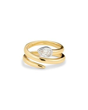 Luv Aj Le Marais Cubic Zirconia Coil Ring - Metallic