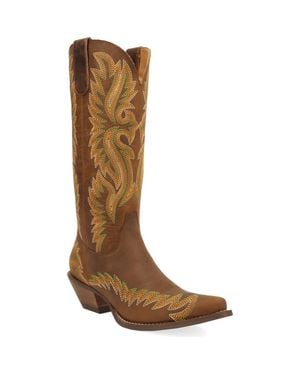 Dingo Lantana Leather Western Boot - Brown