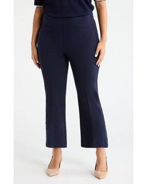 Liverpool Jeans Company Stella Pull-On Kick Flare Ponte Pants - Blue