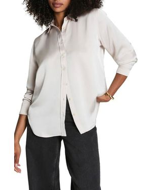 Spanx Better Than Silk Button-Down Shirt - White