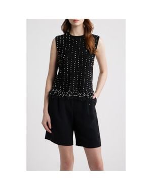 Rag & Bone James Fringe Hem Sweater Tank - Black