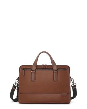 Tumi Sycamore Slim Leather Briefcase - Brown