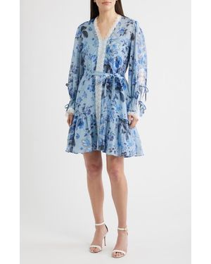 Kobi Halperin Beli Tie Waist Long Sleeve Dress - Blue