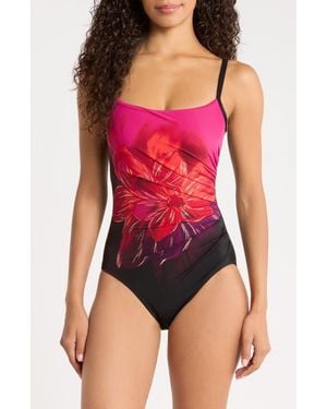 Miraclesuit Petali Rosa Starr One-Piece Swimsuit - Red