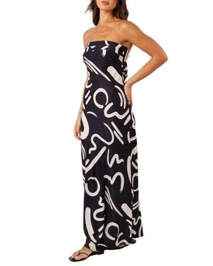 Petal & Pup Remmie Cutout Strapless Maxi Dress - Multicolor