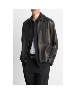 Vince Leather Jacket - Black