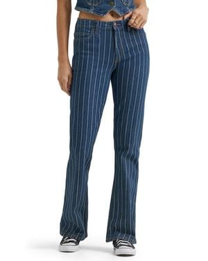 Lee Jeans Stripe Mid Rise Bootcut Jeans - Blue