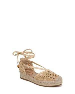 Sam Edelman Margot Ankle Wrap Platform Espadrille - Natural