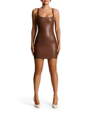 Naked Wardrobe Faux Leather Dresses for Women | Lyst