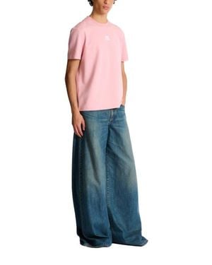 Balmain T-Shirt With Embroidered Logo - Blue