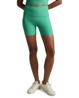 Beyond Yoga Keep Pace Space Dye Bike Shorts - Green