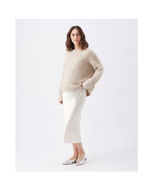 Ripe Maternity Crystal Satin Skirt - White