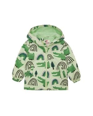Rokka&Rolla Lightweight Fleece Lined Windbreaker Jacket - Green
