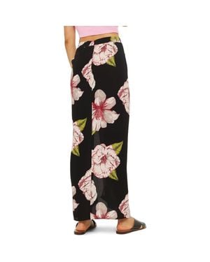 TOPSHOP Floral Print Maxi Skirt - Black