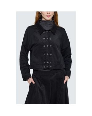 Luukaa Umbra Cropped Structured Jacket - Black