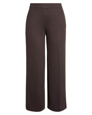 Anne Klein Pull-On Slash Pocket Wide Leg Pants - Brown
