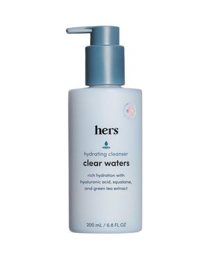 Hims & Hers Clear Waters Hydrating Cleanser Gentle, Ph-Balancing, Squalane Face Wash With Hyaluronic Acid - Blue