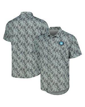 Antigua Charlotte Fc Resort Button-Up Shirt - Gray