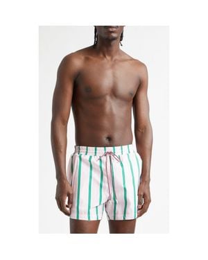 Thom Browne Stripe Swim Trunks - Blue