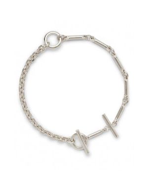 Lady Grey Jewelry Triplet Toggle Bracelet - White