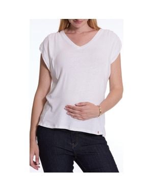 Cache Coeur Lucile Maternity And Nursing T-Shirt - White