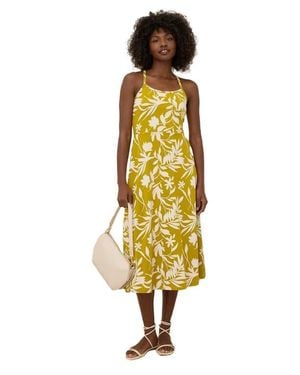 Pact Fit & Flare Midi Dress - Yellow