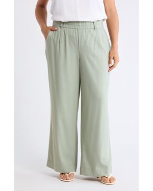 Wit & Wisdom Skyrise High Rise Wide Leg Pants - Green