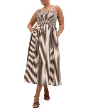 City Chic Jolie Maxi Dress - Brown