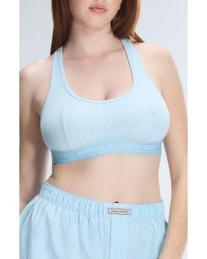 Savage x Fenty Stretch Cotton Essentials Bralette - Blue