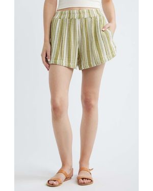 Rip Curl Premium Surf Stripe Cotton Shorts - White