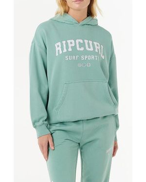 Rip Curl Varsity Sports Cotton Hoodie - Green