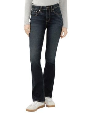 Silver Jeans Co. Avery High Waist Slim Bootcut Jeans - Blue