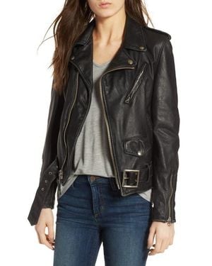 Schott Nyc Boyfriend Leather Jacket - Black