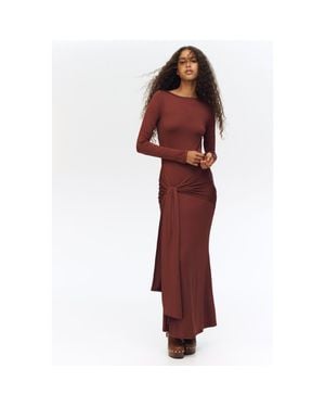 H&M Tie-Detail Jersey Dress - Red