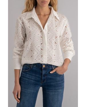 Kut From The Kloth Marissa Eyelet Button-Up Shirt - White