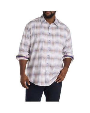 Robert Graham Big & Tall Forsyth Sport Shirt - Gray