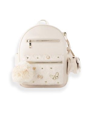 Under One Sky Butterfly Quilted Mini Backpack Set - Natural