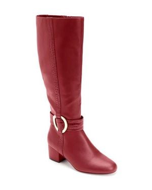 Comfortview The Vale Wide Calf Boot - Red