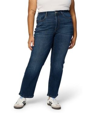 WARP+WEFT Ase High Waist Straight Leg Stretch Jeans - Blue