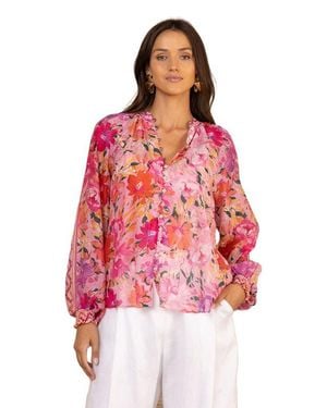 Hale Bob Huxley Voile Top - Red